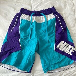 Purple and Turquoise Men’s Athletic Shorts